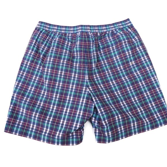 Brooks Brothers 346 Swim Trunks Shorts Plaid Mesh Liner Pockets Logo L 8inch - Picture 3 of 8